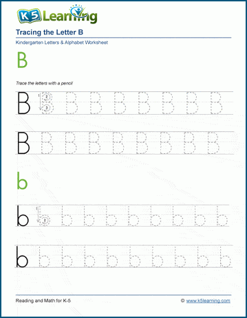 tracing letter b worksheets for kindergarten docemoreena