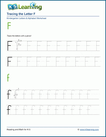 letter f tracing worksheets preschool