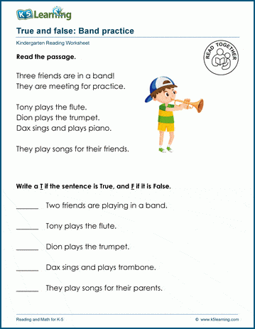 True Or False! Free Activities online for kids in 1st grade by