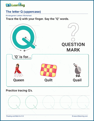 letter q words preschool