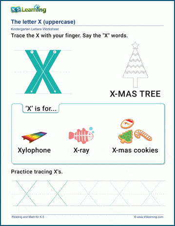 Letter X Worksheets & Printables