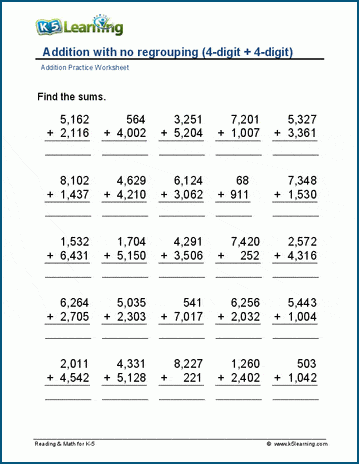 regrouping addition