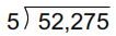 Division with remainder: 5x1 digit example