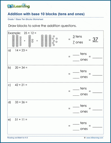 regrouping with base ten blocks