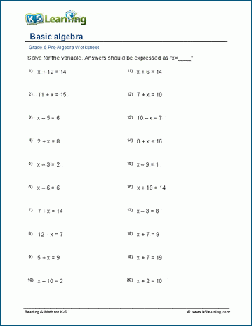 math problems algebra