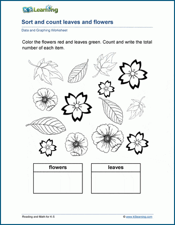 sort and count worksheets k5 learning