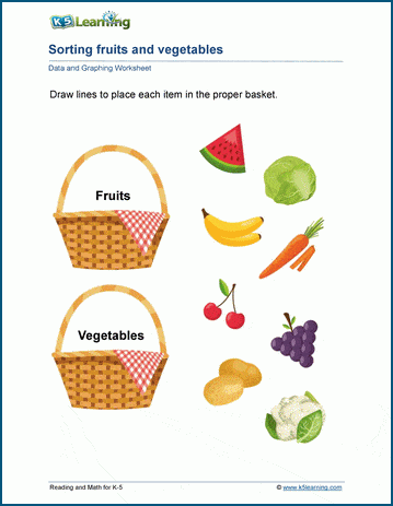 Grade 1 sorting data worksheets