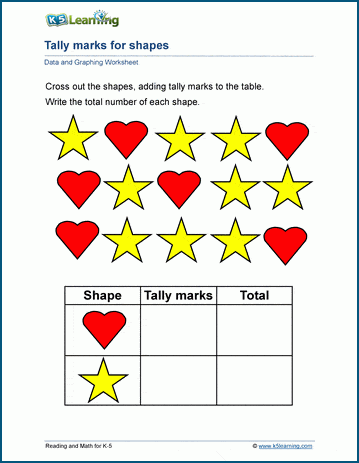 tally marks worksheets for grade 4