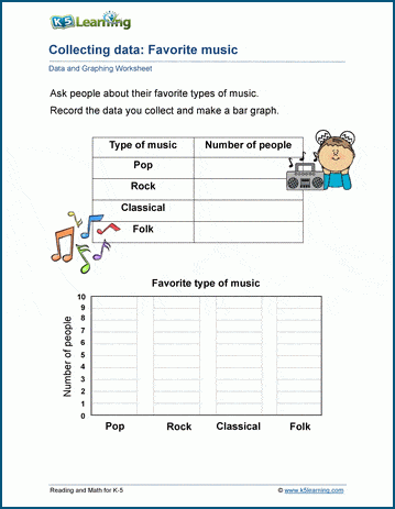 data collection worksheets k5 learning