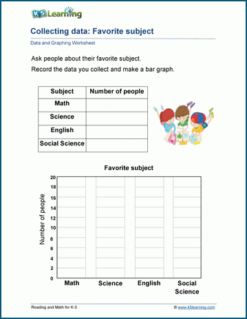 data and graphing worksheets for grade 3 k5 learning