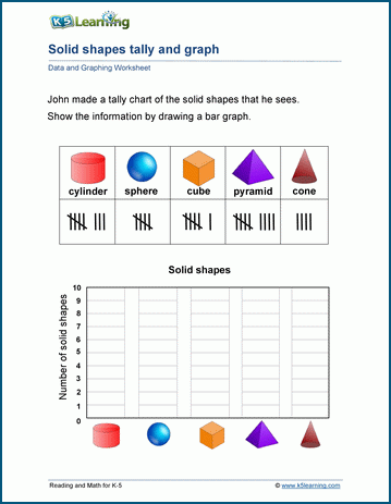 Graphing tally counts worksheets