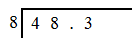 Decimals long division by whole number example