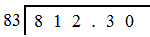 Decimals long division example problem