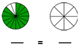 Equivalent fractions - color pie chart