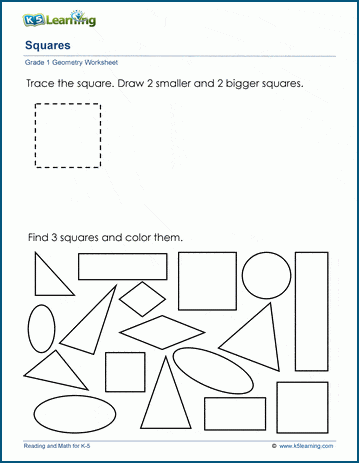 Identify Shapes Worksheets K5 Learning