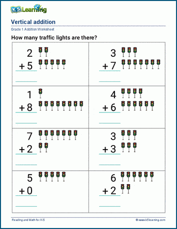 Vertical Addition Worksheets Free