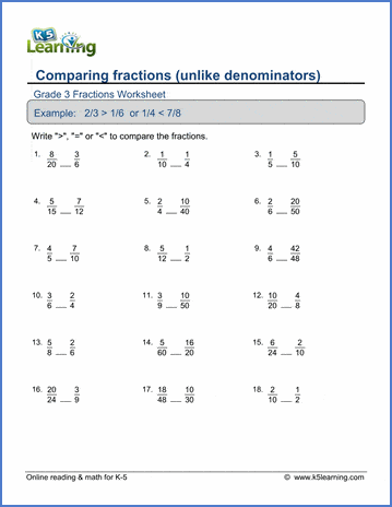 Math Worksheets For 4Th Grade Fractions
