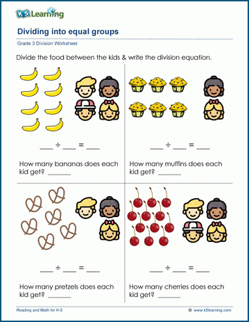 equal groups division k5 learning