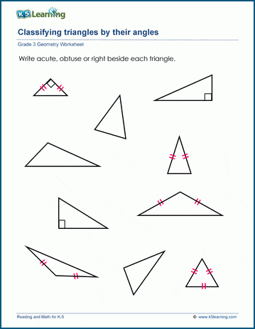 triangles worksheets k5 learning