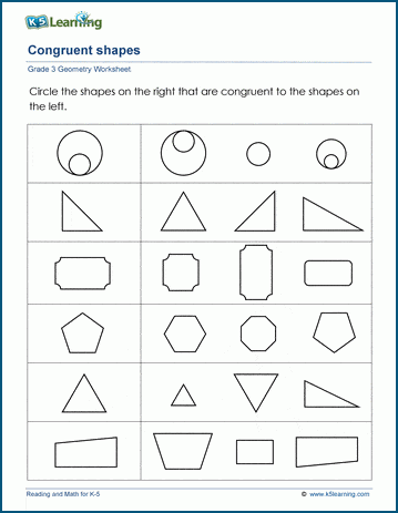 geometry worksheets 3rd grade