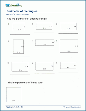 perimeter of rectangle