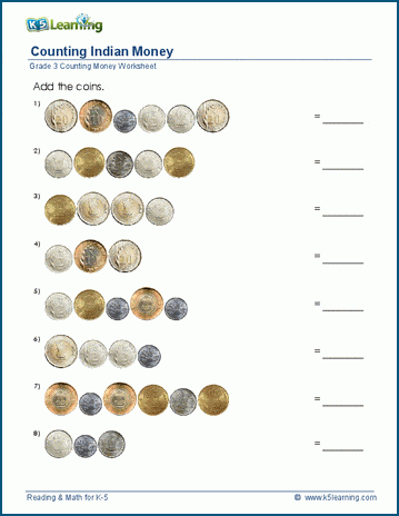 Indian Money Chart For Kids