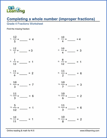 improper fractions for kids