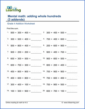 rounding 4 grade free math worksheets Grade New 4 Worksheets Math Pages