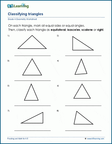 geometry isosceles and equilateral triangles worksheet