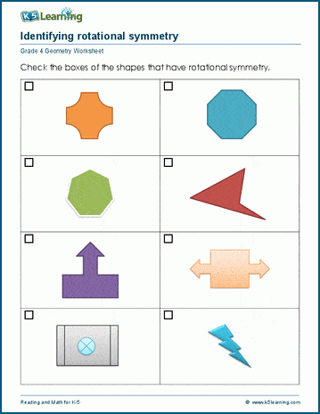 Rotational Symmetry Worksheets | K5 Learning