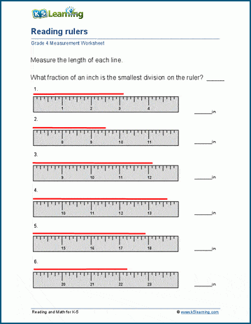 Free grade 4 measuring worksheets