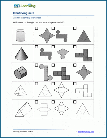 rectangular prism nets for geometry