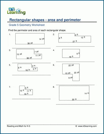 area and perimeter worksheets ks3