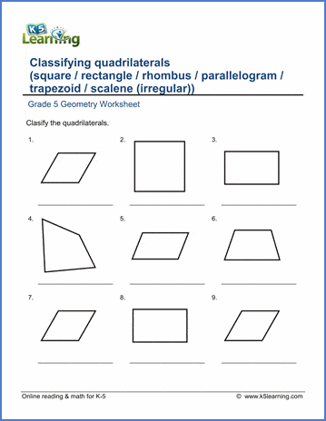 Grade 5 Geometry Worksheets  free & printable  K5 Learning