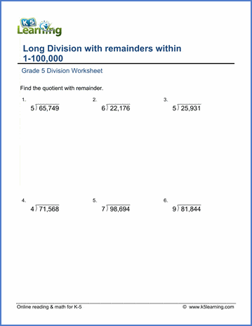 grade 7 long division sums long division worksheets with and without