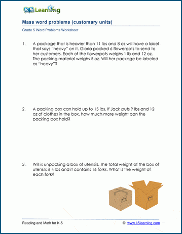 Weight math problems