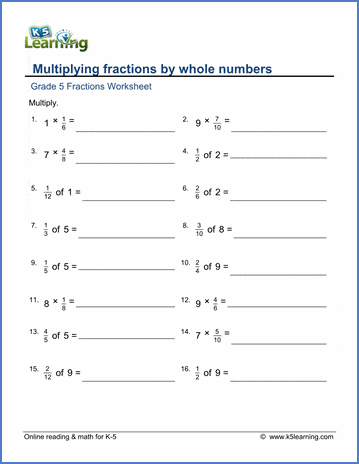 Multiplying Unit Fractions By Whole Numbers Worksheets Worksheets
