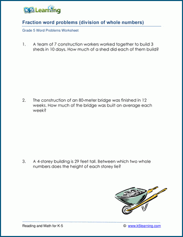 problem solving involving division of fractions worksheets