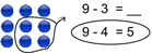 Subtraction sentences example