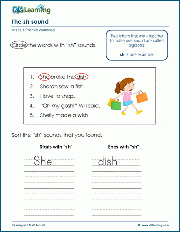 Digraph sounds worksheets