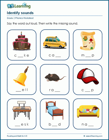 Grade 2 Phoneme isolation worksheet