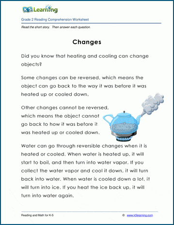 Changes - Grade 2 Children s Story K5 Learning