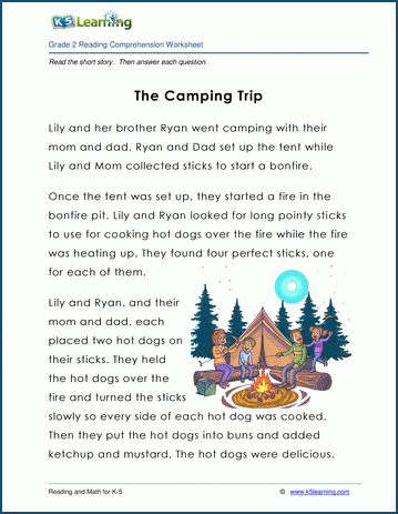 The Camping Trip Grade 2 Children S Story