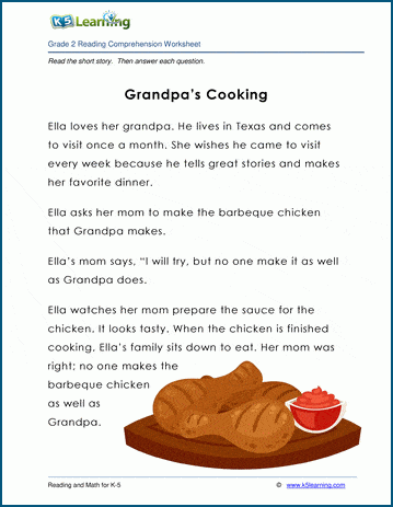 Grandpa S Cooking Grade 2 Children S Story
