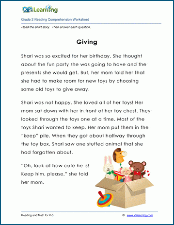 Giving - Grade 2 Children's Story | K5 Learning