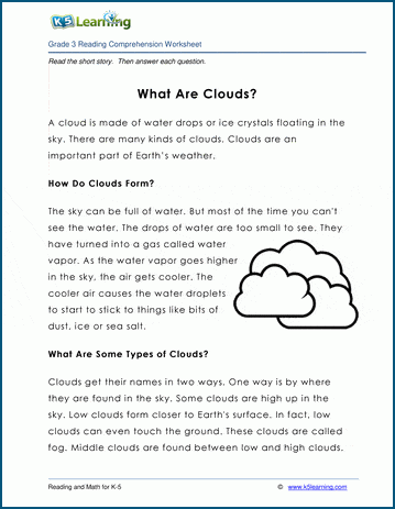 what are clouds grade 3 children s story k5 learning