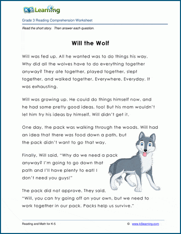 Will the Wolf - Grade 3 Children's Story | K5 Learning