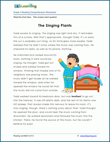 The Singing Plants - Grade 4 Children's Story | K5 Learning