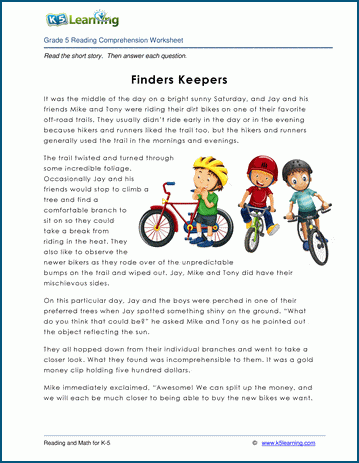 finders keepers grade 5 children s story k5 learning