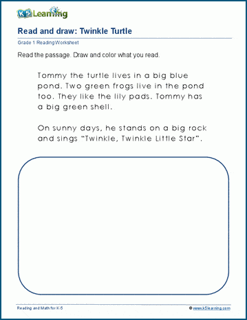 Grade 1 Reading Paragraphs Worksheets | K5 Learning